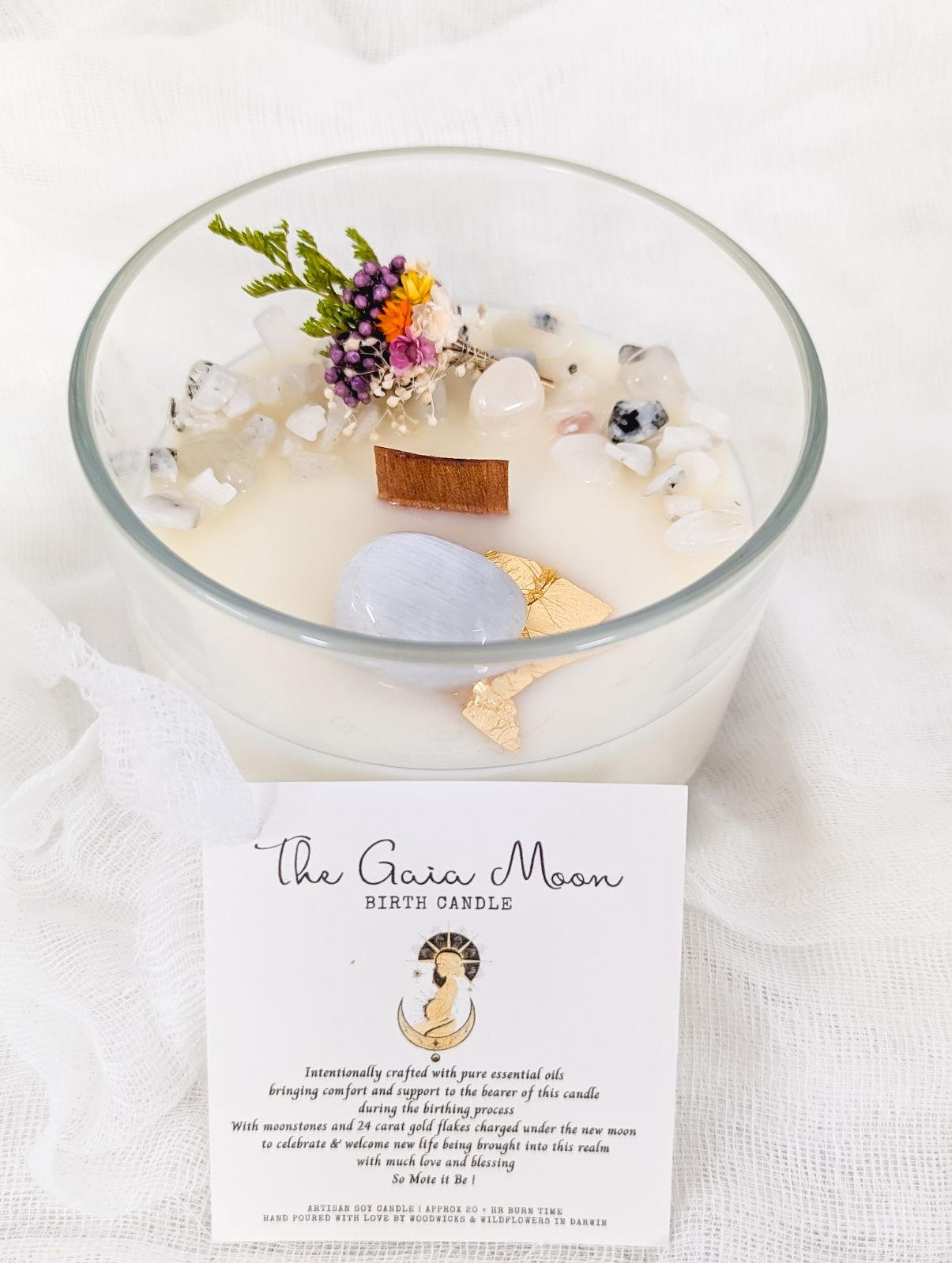 Gaia Moon Birth Candle