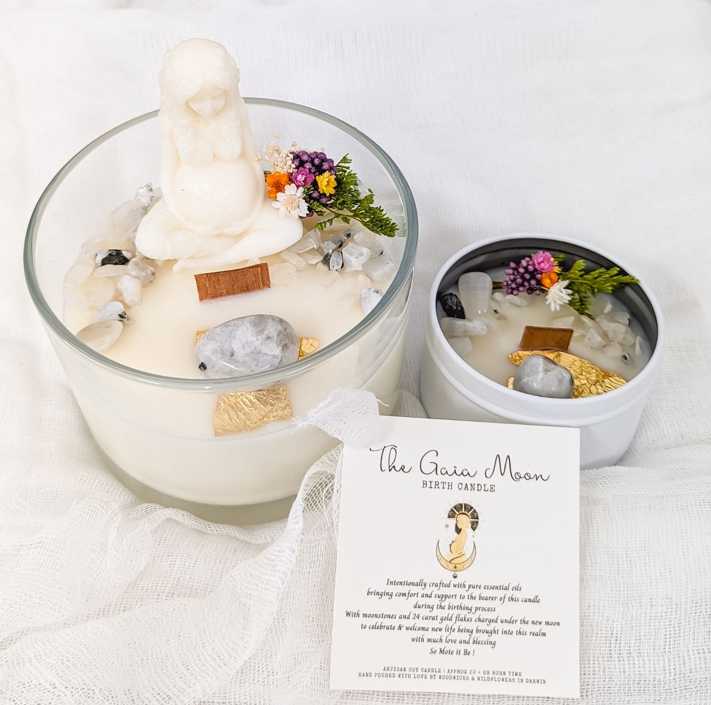 Gaia Moon Birth Candle