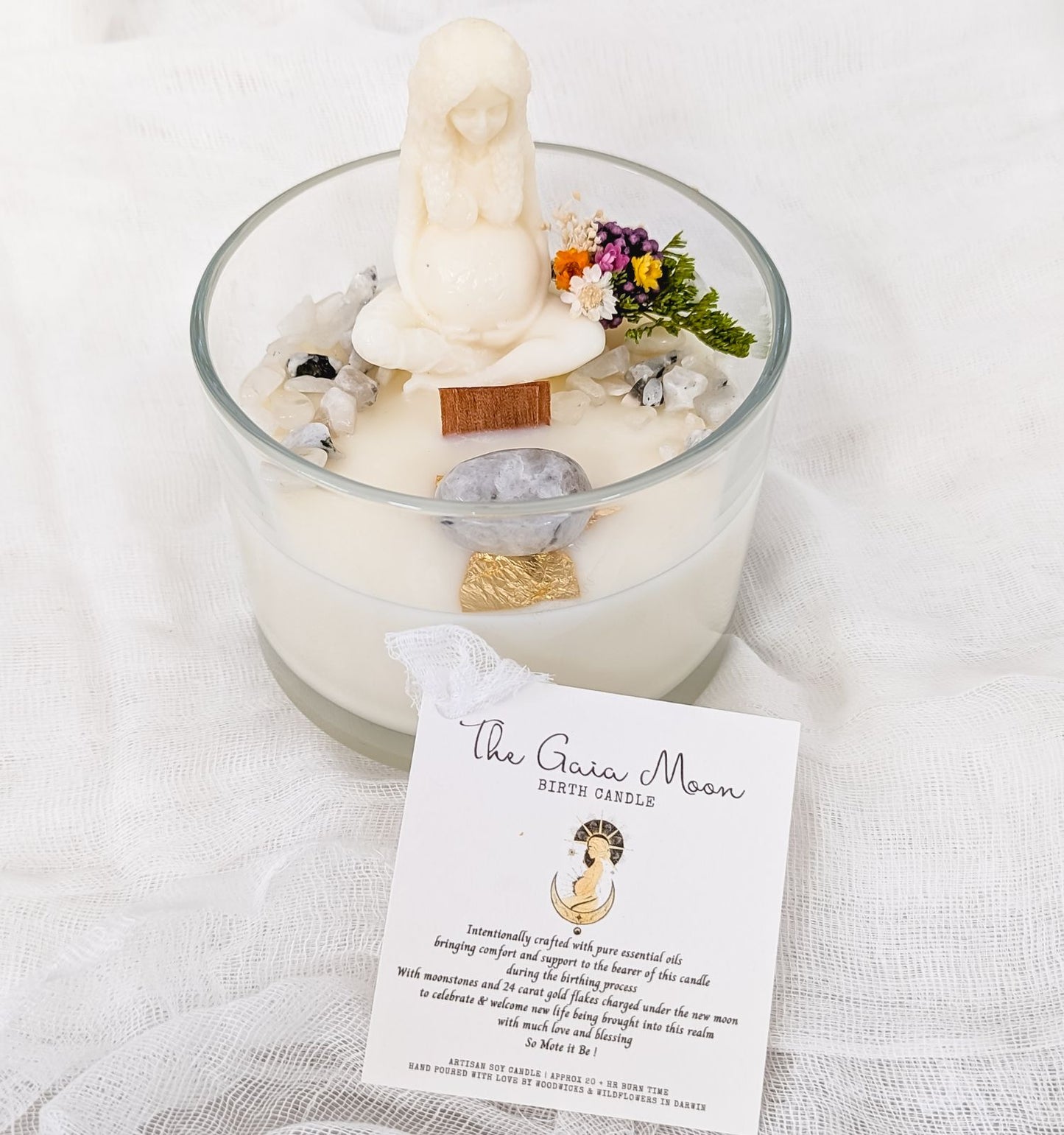 Gaia Moon Birth Candle