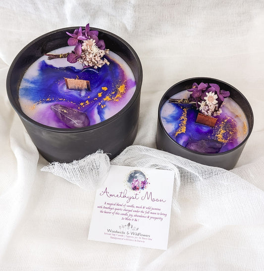 Amethyst Moon Candle