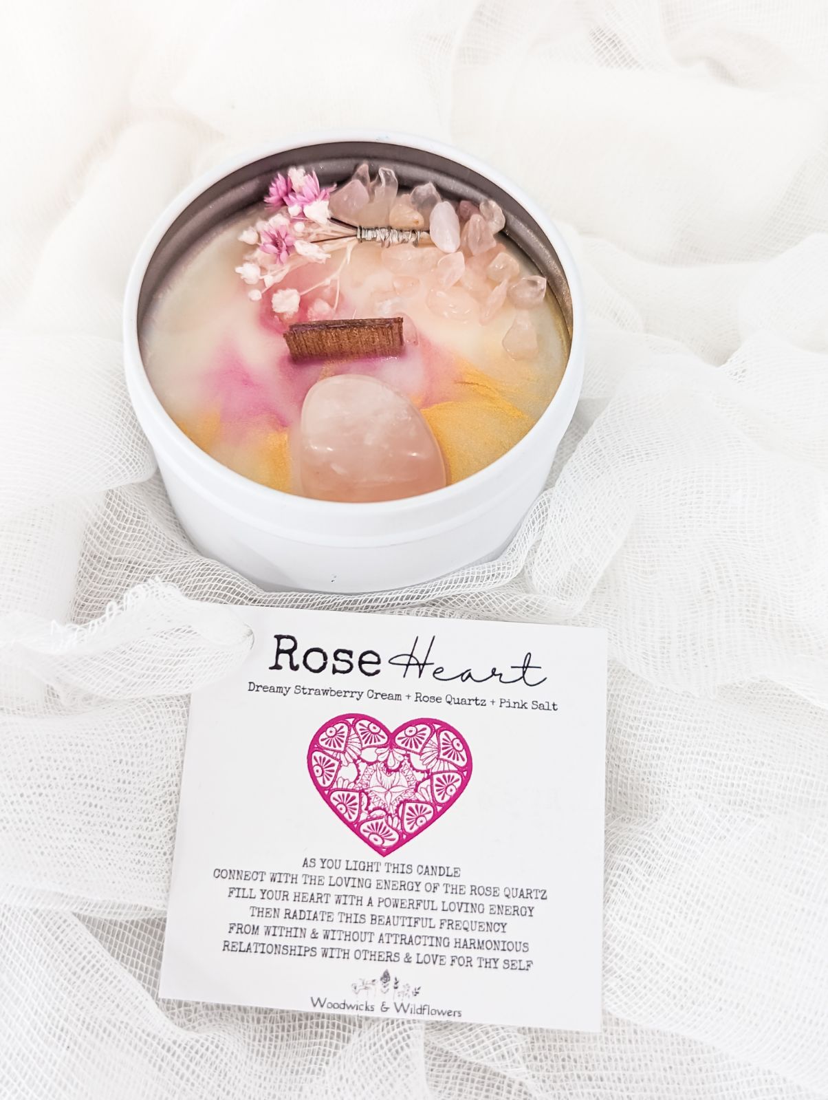 Rose Heart Candle