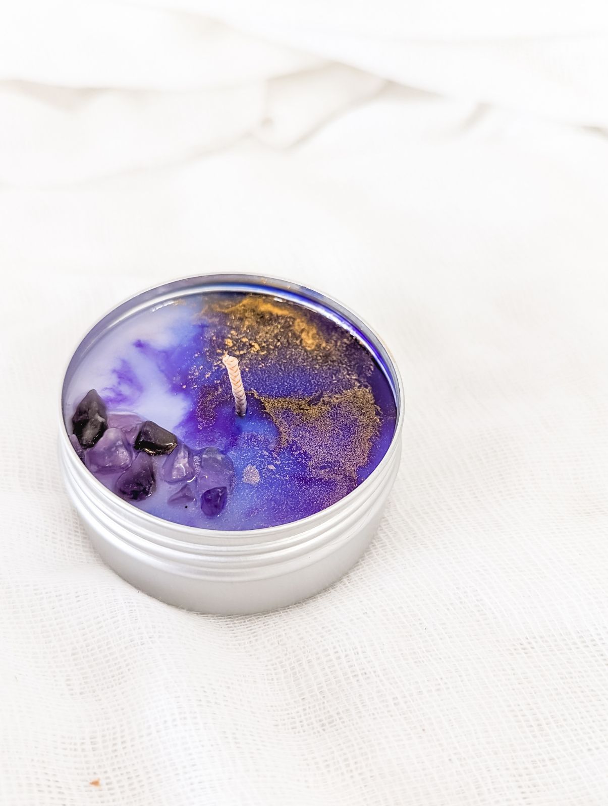 Amethyst Moon Candle